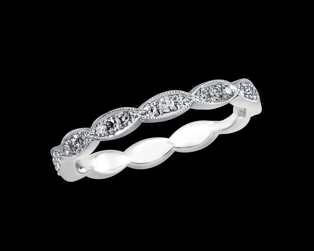 Marquise Shaped Pave Eternity Band