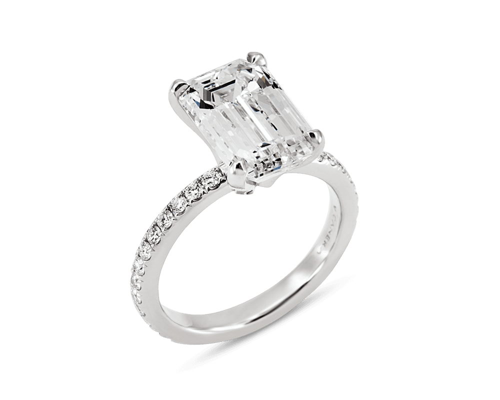 The Olivia Emerald Cut Solitaire with Open Gallery