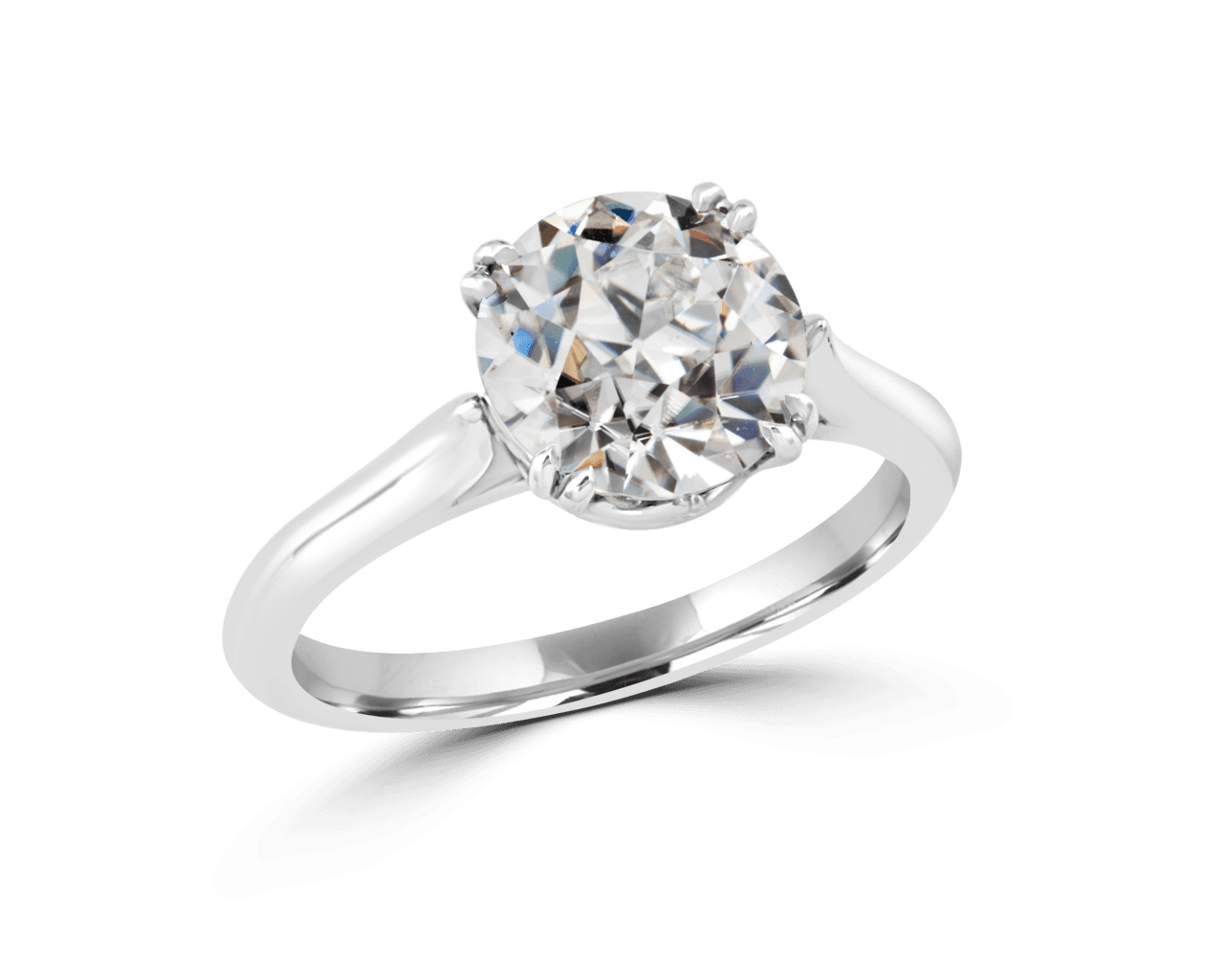 The Paula Solitaire with Sculpted Filigree Profile