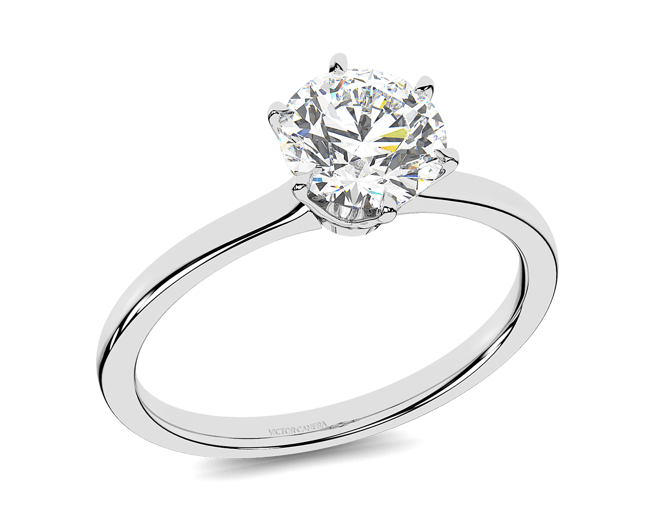 The Gabriella Six Prong Solitaire